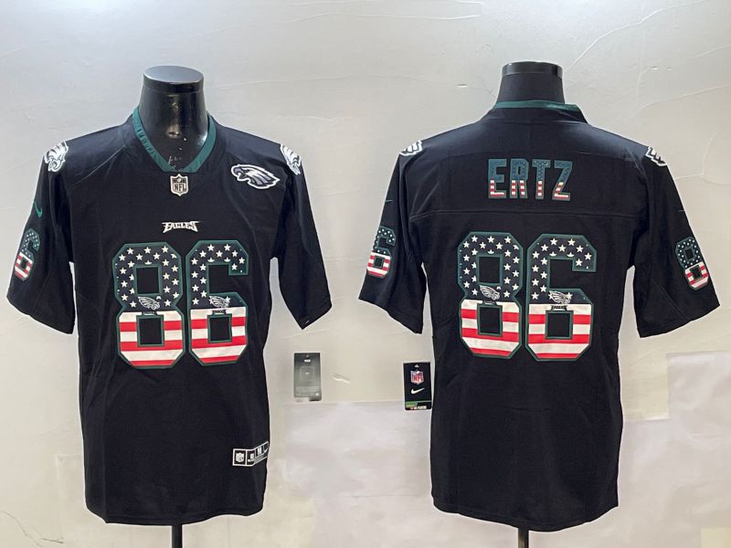 Men Philadelphia Eagles #86 Ertz Black National Flag 2025 Nike Limited NFL Jersey style 2114->philadelphia eagles->NFL Jersey